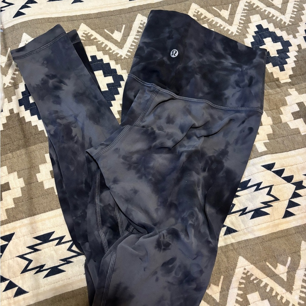 Lululemon Black Tie-Dye Leggings